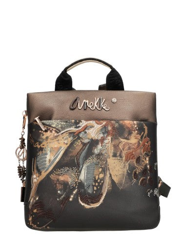 Mochila bolso Anekke - vista frontal con estampado exclusivo