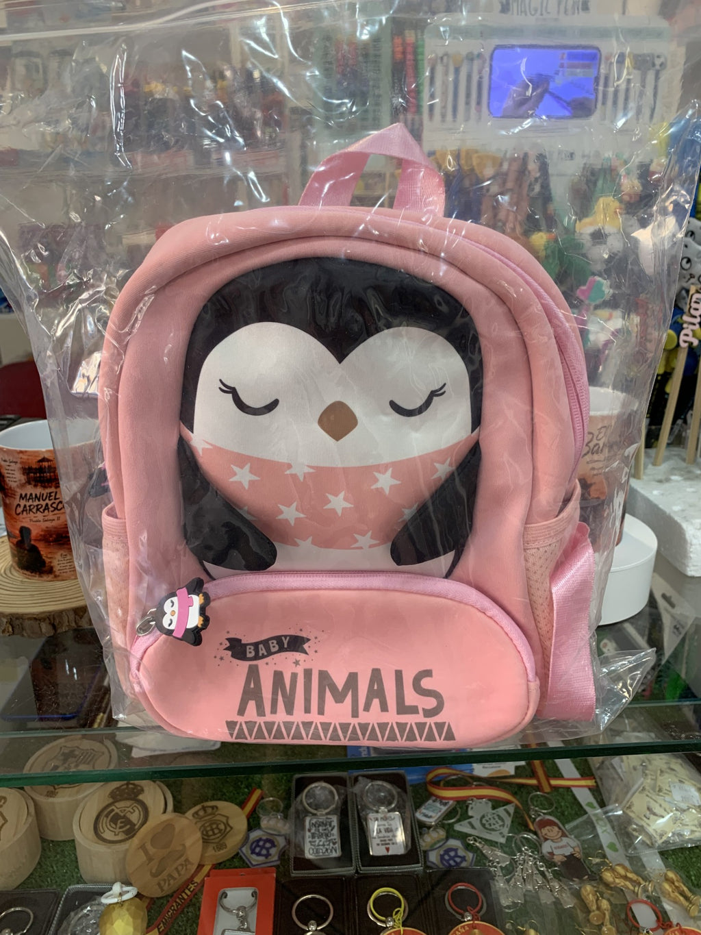 Mochila Escolar Baby Animals Pingüino Rosa - En tienda