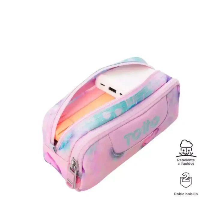 Estuche doble Totto Corazones con medidas 20x9,5x7 cm