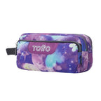 Estuche Triple Totto Galaxia Mariposas - vista lateral