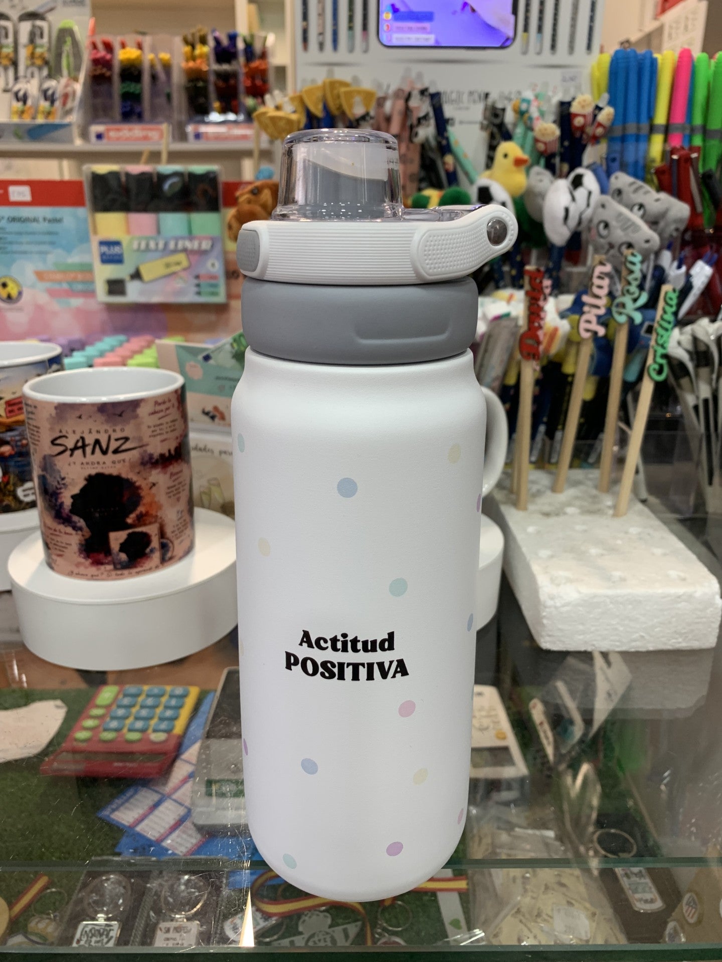 Botella Acero Inox 750ml Ice Soft Shapes Actitud Positiva – foto tienda