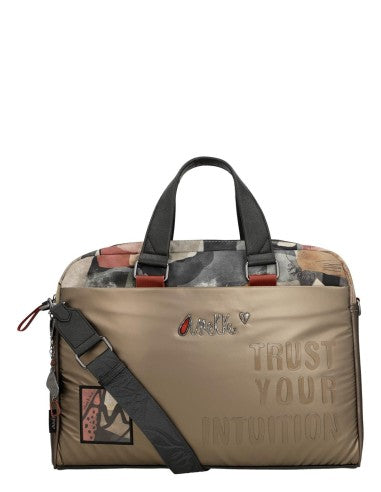 Bolso Anekke Trust Your Intuition - interior abierto con estampado