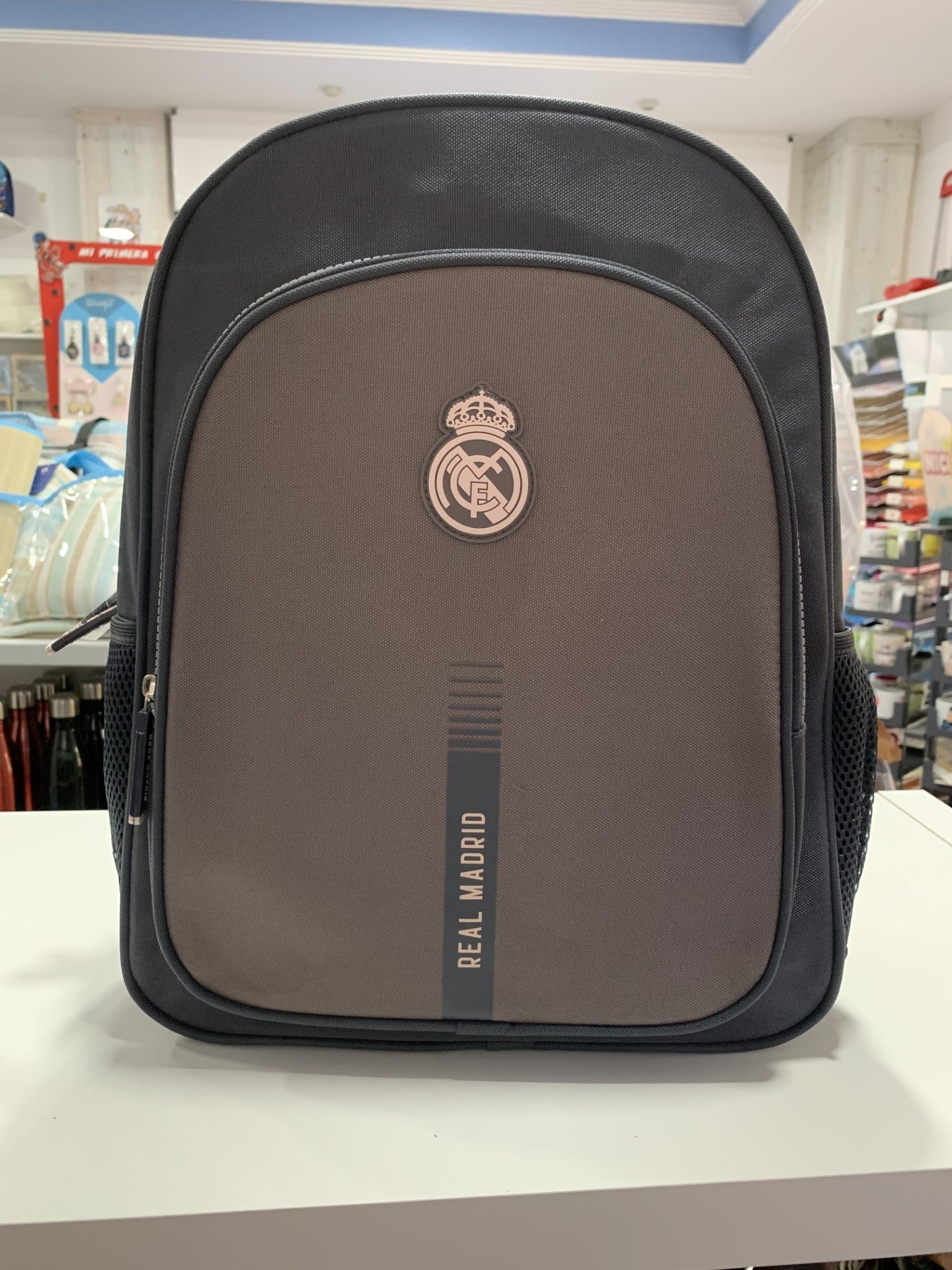 Mochila Escolar Real Madrid Negro Gris Premium Safta