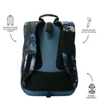Mochila Totto Urban Graffiti vista trasera con detalles ergonómicos