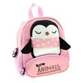 Mochila Escolar Baby Animals Pingüino Rosa - Vista frontal fondo blanco