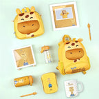 Mochila Escolar Baby Animals Jirafa Amarilla - Conjunto colección