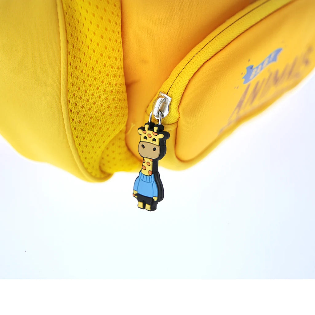 Mochila Escolar Baby Animals Jirafa Amarilla - Vista lateral