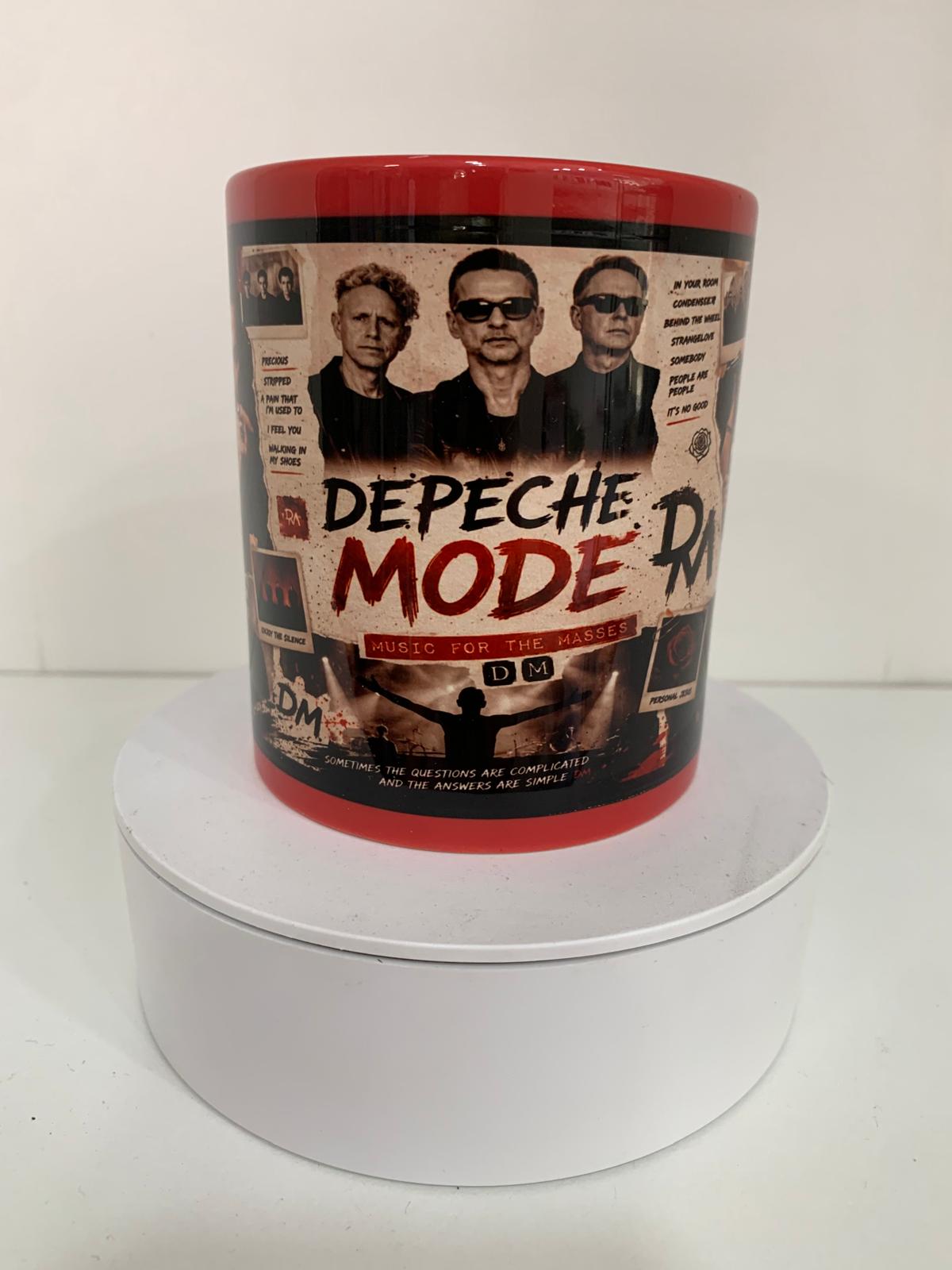 Taza Depeche Mode roja personalizada