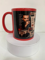 Taza Depeche Mode roja con asa - vista lateral
