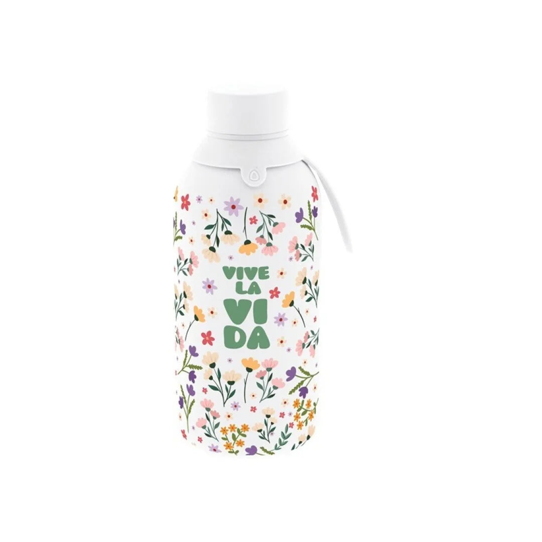 Botella Térmica 500ml Vive la Vida diseño floral Lovely Story