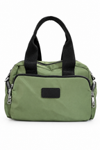 Bolso verde, vista lateral