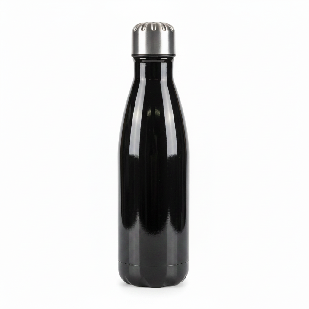 Botella negra sin logo