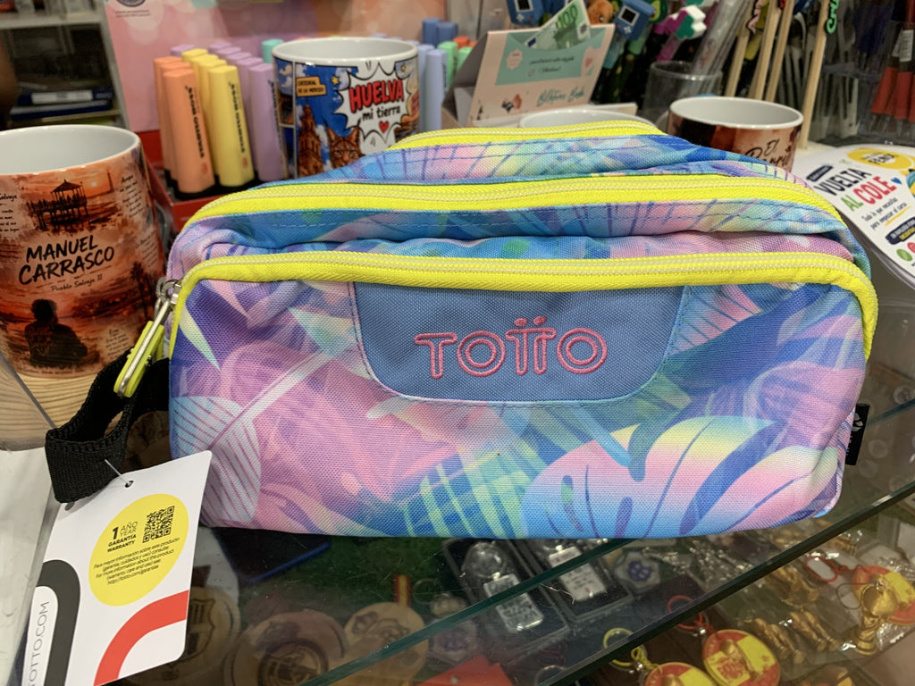 Estuche Totto Agapec frontal estampado tropical