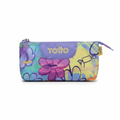 Estuche Totto Flores Azul