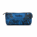 Estuche Totto graffiti azul frontal