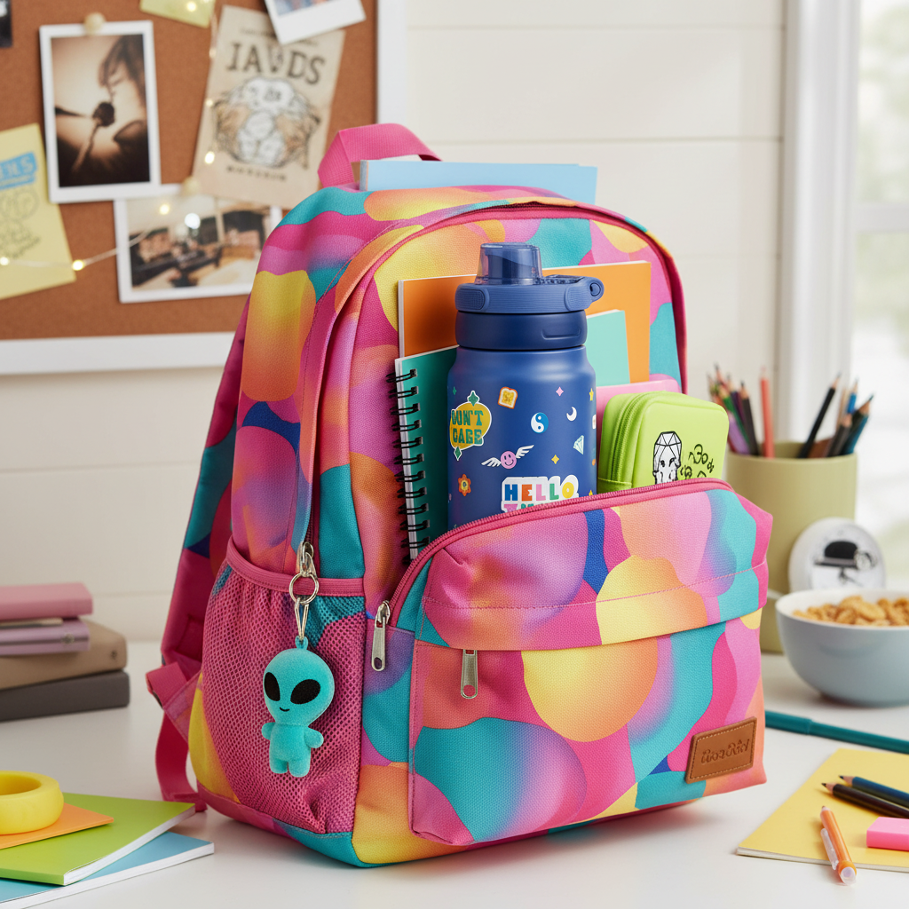 Botella Glow Up mochila escolar