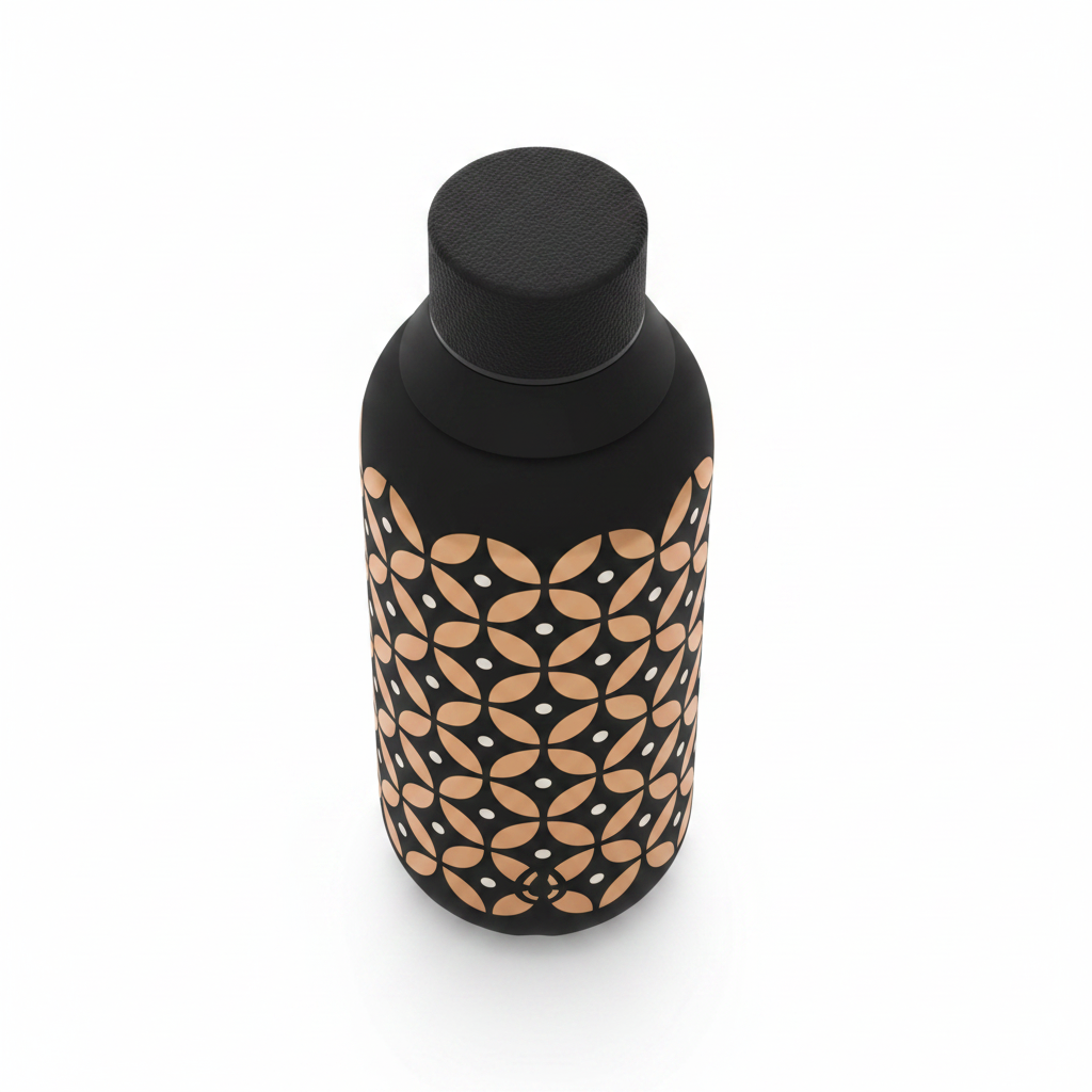 Botella Térmica Geometric Gold - vista superior
