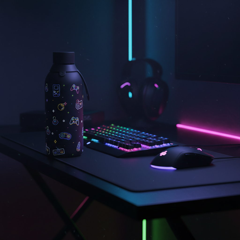Botella Térmica Neon Gaming - lifestyle gaming