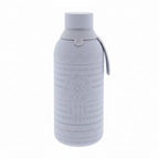 Botella térmica boho gris - fondo blanco