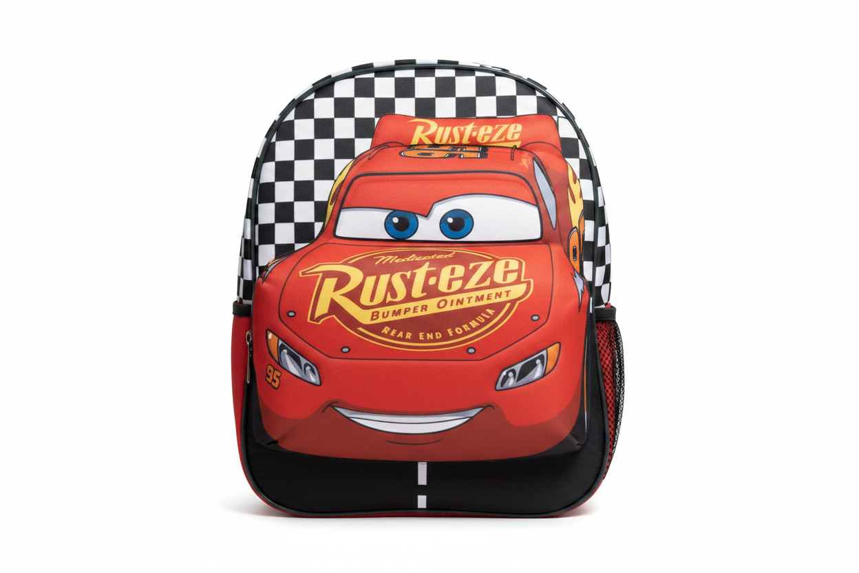 Mochila 3D Cars Rayo McQueen fondo blanco