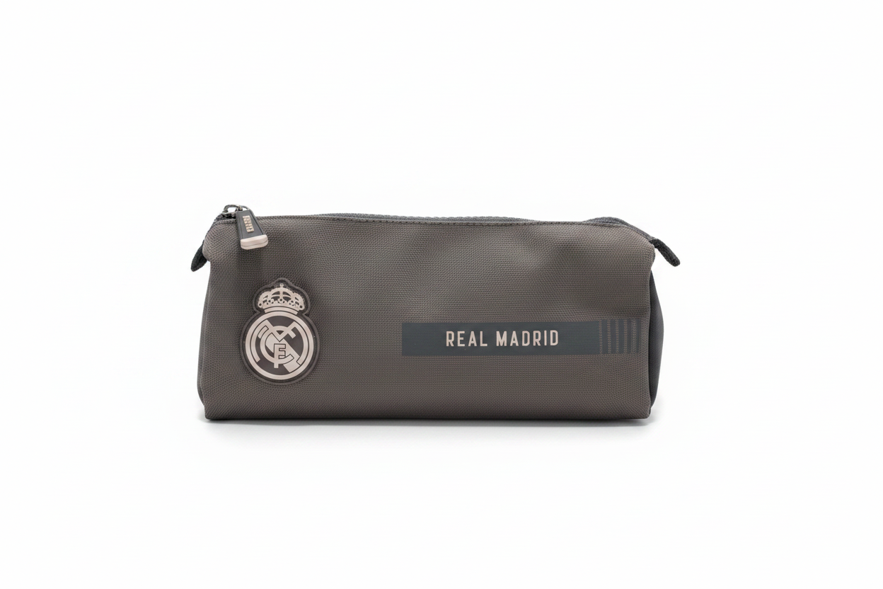 Estuche Real Madrid Gris - Fondo blanco