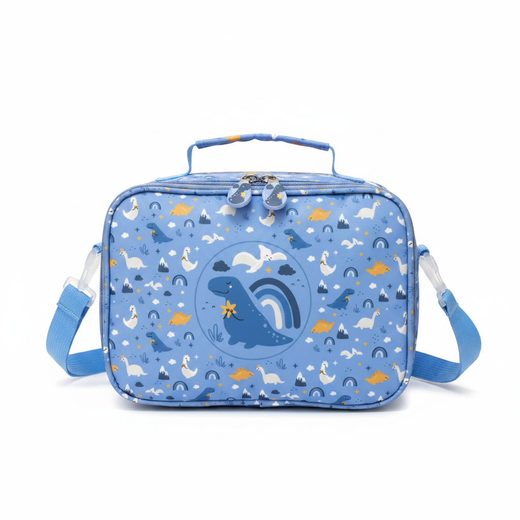 Mochila nevera Aurea Kids dinosaurios - fondo blanco