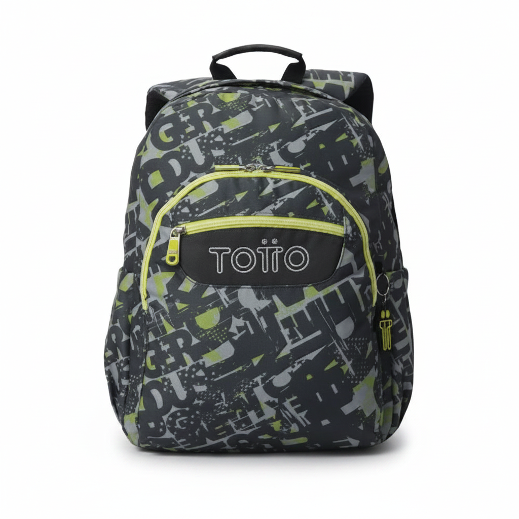 Mochila Escolar Totto Acuareles frontal fondo blanco