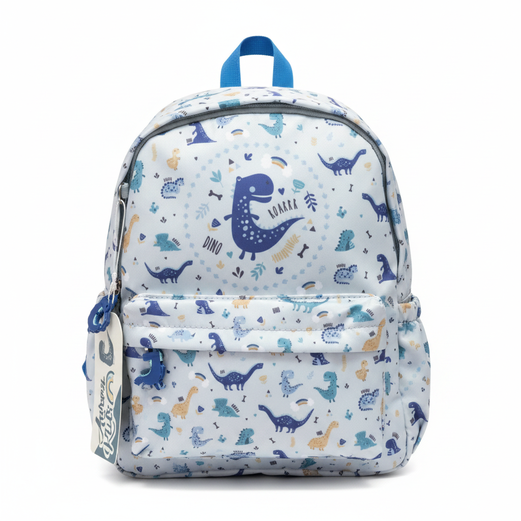 Mochila escolar Aurea Kids dinosaurios - fondo blanco puro