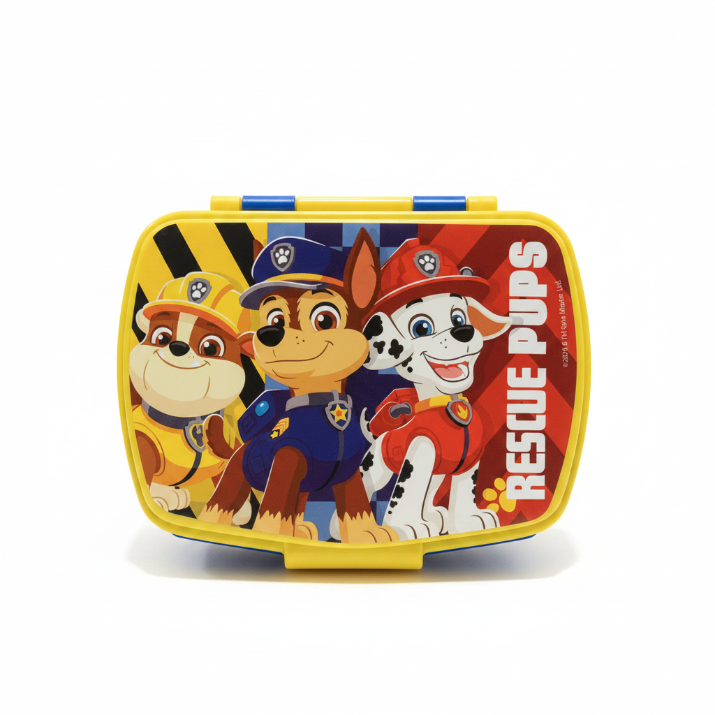 Sandwichera Paw Patrol Rescue Pups fondo blanco