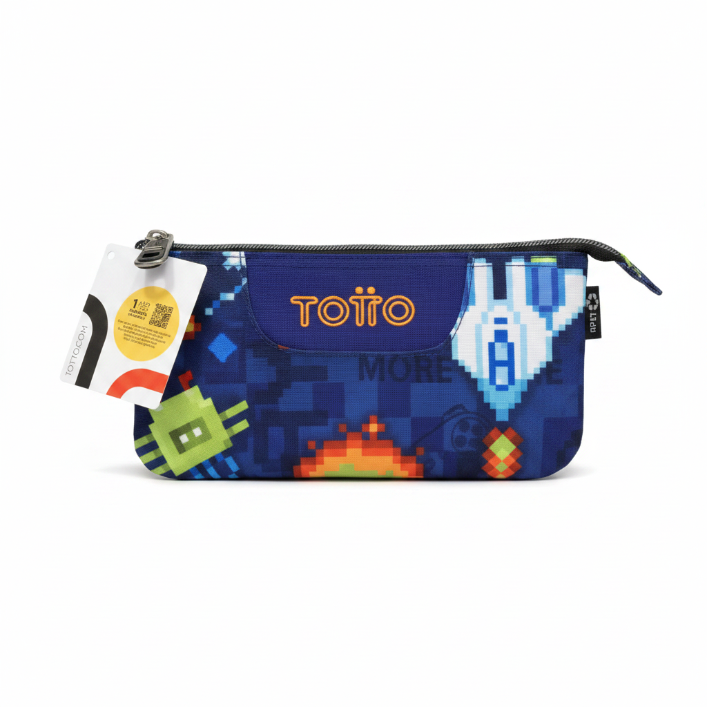 Estuche Totto Tablero pixel art fondo blanco