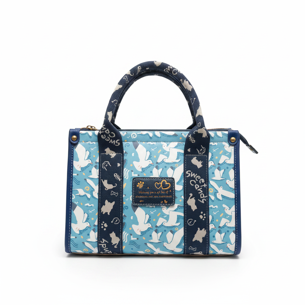 Bolso Sweet Candy Palomas frontal fondo blanco