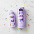 Botella lila Lovely Story flat lay caja regalo