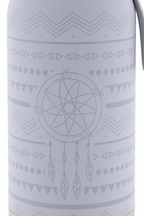 Botella térmica boho gris - detalle relieve
