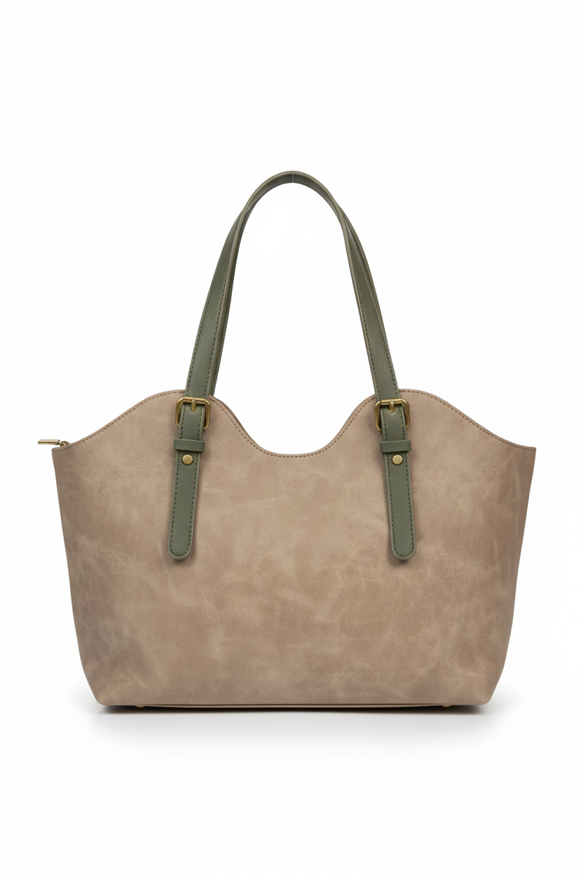 Bolso shopper bicolor Mac & Noa, vista trasera