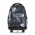 Mochila Trolley Totto Rue Bomper Renglones frontal fondo blanco