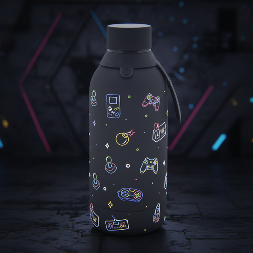 Botella Térmica Neon Gaming - vista lateral