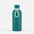 Botella térmica Doodle Tech Teal fondo blanco