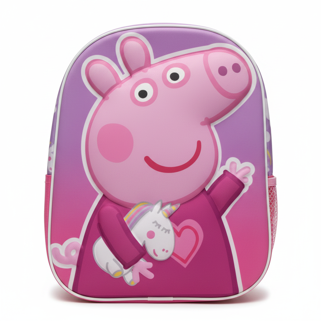 Mochila Peppa Pig 3D fondo blanco
