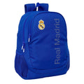 Mochila Real Madrid azul 44cm - vista frontal con escudo y texto