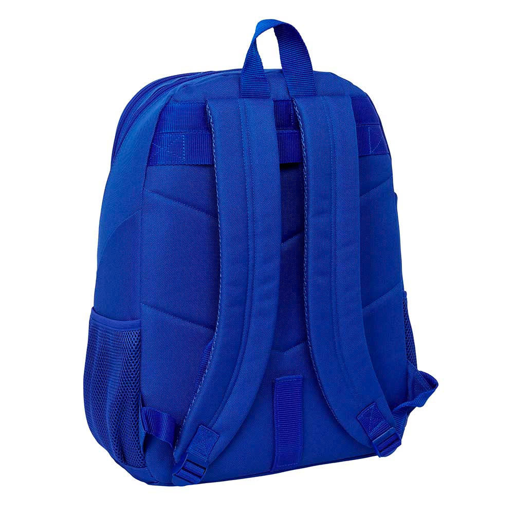 Mochila Real Madrid azul 44cm - vista trasera con asas acolchadas