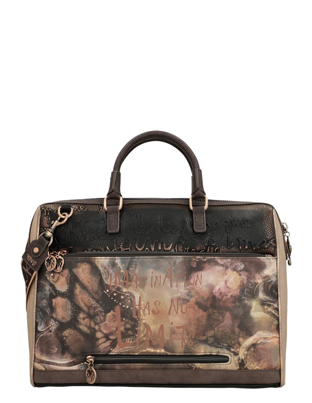 Bolso Anekke Imagination is very Powerful - vista trasera con estampado