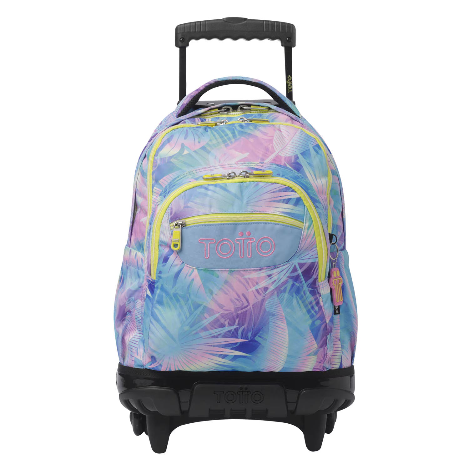 Mochila Trolley Totto Estampado Tropical Tie-Dye Azul Lila