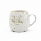 Taza Lovely Story Contigo todo brilla más speckled